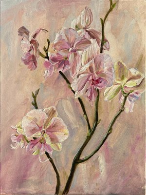 Картина "Орхідеї", олійний живопис, 40*30 см Арт 112305 фото